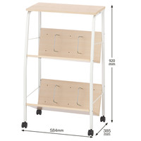 アスプルンド ウッドトップブックラックワゴン ナチュラル 272337 1台 幅584×奥行385×高さ920mm 斜め型 キャスター付き