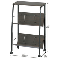 アスプルンド ウッドトップブックラックワゴン ダークブラウン 272344 1台