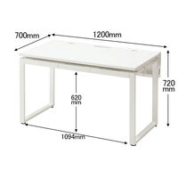 Ceha プレノデスクシステム 平机 引出し付き ホワイト天板/ホワイト脚 幅1200×奥行700×高さ720mm 1台 (4梱包)