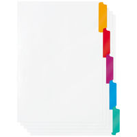 マルマン アスクル 共同企画 ラミネートタブカラーインデックス 2穴 5山 扉紙無 A4タテ 1袋（10組入） オリジナル