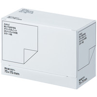 アスクル　ふせん　貼ってはがせるオフィスのノート　75×75mm　パステルカラー　4色セット　1箱（20冊入）  オリジナル