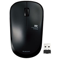 ワイヤレスマウス 無線 2.4GHz 3ボタン IRマウス 静音 省電力 ENELO ブラック M-IR07DRSBK エレコム 1個（直送品）