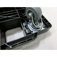 【平台車】 ナンシン 樹脂連結ドーリー PDー403ー2SE エラストマーキャスター（微音タイプ） 1台