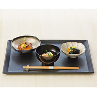 マイン　長角盆　黒　390×290mm　M44-372