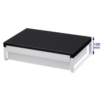 リヒトラブ　机上台＜幅390mm・引出し付＞　黒　A7341-24