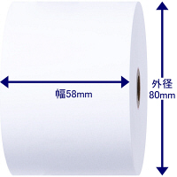 【アウトレット】セイコーエプソン 58×80 普通保存 サーマルロール 1パック（3巻入） NTP058-80