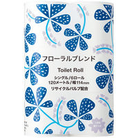 トイレットペーパー トイレットロール フローラルブレンド シングル120m 香り付き 再生紙配合 FSC認証紙 1箱（6ロール入×8パック） オリジナル
