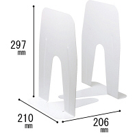 ブックエンド 超特大 A4 ぴったりサイズ 白 DA-5813-W ソニック