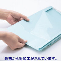 今村紙工　製本ファイル　折加工済み　ブルー　SFK-001　1セット（100冊）