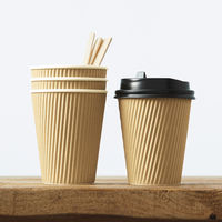 リップルカップ 未晒し 12オンス 1箱（1200個：40個入×30袋）ファーストレイト 紙コップ