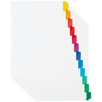 アスクル　ラミネートタブインデックス　2穴　12山　扉紙無　A4タテ　1箱（50組）  オリジナル