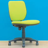 ASKUL ORIGINAL |オカムラ VC1 オフィスチェア 肘無し ライムグリーン 1脚  オリジナル
