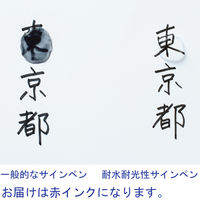 ぺんてる　耐水耐光性サインペン　赤　5本  オリジナル