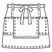 【サロン/ソムリエエプロン】 KAZEN AP492-5 ブラック フリー 1枚