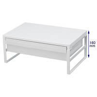 リヒトラブ(LIHIT LAB.) 机上台 幅390mm 引出し付ハイタイプ 白（ホワイト） A7342-0 1セット（3台）