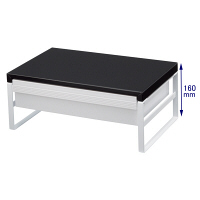 リヒトラブ　机上台＜幅390mm・引出し付ハイタイプ＞　黒　A7342-24　1セット（3台）