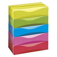 ティッシュペーパー 150組（5箱入）オリジナルティッシュ スマートコンパクト ビビッドカラー PEFC認証紙 1パック（5箱入） オリジナル