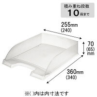 ライツ　レタートレー　スタンダード　クリア　A4　5227-10-03　1セット（12個）