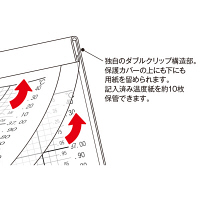 ケルン　KF-102-B　温度板フォルダー　A4ヨコ　ブルー　1パック（10枚入）　（直送品）