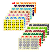 日本ホップス カラーナンバーラベル ラテラル CNL-L06 1セット(40シート:10シート×4袋)