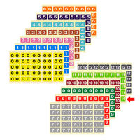 日本ホップス　カラーナンバーラベル　ラテラル　CNL-L11　1セット（40シート：10シート×4袋入）　（直送品）