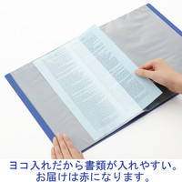 リヒトラブ　クリヤーブック＜サイドベンツ＞　A4タテ　40ポケット　赤　G3401-3