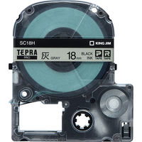 テプラ TEPRA PRO【純正】テープ スタンダード 幅18mm  灰ラベル(黒文字) SC18H 1個 キングジム