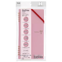 プラス リングノート カ.クリエ A4×1/3 5mm方眼 ツインリング こすもす ピンク 3冊 RT-650GC 77912