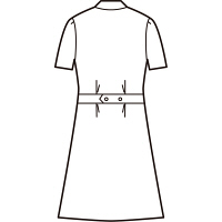 AITOZ（アイトス） 花形ボタンワンピース（ナースワンピース） 半袖 サックスブルー L 861336-007　白衣