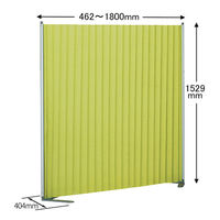 トヨダプロダクツ クロスパーティション グリーン 幅462～1800×奥行404×高さ1529mm 10252 1台 蛇腹パーテーション 自立タイプ