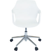 COLOS（コロス） ベスパ2スイーベル オフィスチェア 肘付 ホワイト VSP2S-WH 1脚　（取寄品）