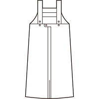 ロングエプロン ホワイト フリーサイズ AIT861373