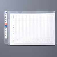 リヒトラブ　HK2003　カルテフォルダー　A4ヨコ置き　シングル（フラップ付）　1箱（100枚入）