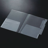 リヒトラブ　HK2006　カルテフォルダー　A4タテ置き　見開き（ダブルポケット/フラップ付）　1箱（100枚入）