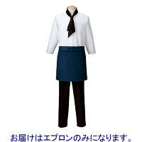 アイトス ショートエプロン ネイビー F HS2504-008 1着（直送品）