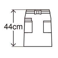 アイトス　ショートエプロン　ダークブラウン F　HS2504-022-F　1着　（直送品）