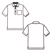 AITOZ（アイトス） ユニセックス 制電半袖ポロシャツ ホワイト S AZ-50006 1着（直送品）