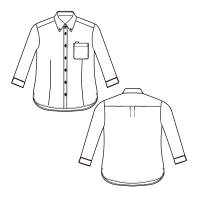 AITOZ(アイトス) 事務服 レディース 七分袖ボタンダウンシャツ ヘリンボーン ピンク S AZ-50405 1着（直送品）