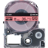テプラ TEPRA PRO【純正】テープ スタンダード 幅36mm  赤ラベル(黒文字) SC36R 1個 キングジム