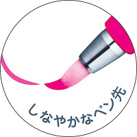 ぺんてる　水性サインペン　筆タッチ　イエローオーカー　SES15C-Y　7本　（直送品）