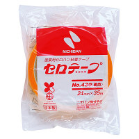 ニチバン　着色セロテープ（R）24mm×35m　黄　4302-24　9巻　（直送品）