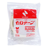 ニチバン　着色セロテープ（R）24mm×35m　白　4305-24　9巻　（直送品）