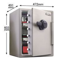 【設置込】セントリー ビッグボルト テンキー式耐火金庫 1時間耐火 56.6L ダブグレー 幅472×奥行491×高さ603mm JF205EV 1台（取寄品）