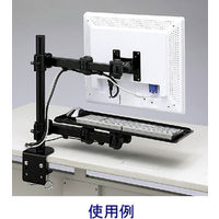 モニターアーム　ディスプレイアーム　1画面　シングル　27インチ対応　8kgまで　クランプ式　CR-LA601　サンワサプライ　1台