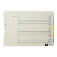 キングジム カラーインデックス A3ヨコ 5山 2穴 1000E　10組