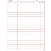 B5歯科診療録　2号紙　赤刷　71811　1パック（100枚入）　ダイオーミウラ