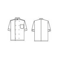 兼用コックシャツ　L　ブラック　861201-010-L　（直送品）