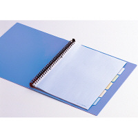 キングジム　クリアファイル 差し替え式　20冊 A4タテ背幅49mm　カラーベース　青　139-3