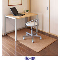 サンワサプライ　OAチェアマット　スクエアタイプ　ブラウン　SNC-MAT2BR　（直送品）