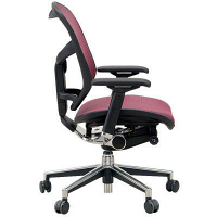 【軒先渡し】 エルゴヒューマン エンジョイ ロータイプ オフィスチェア メッシュ張り 肘付 ダークレッド(バイオレット) EJ-LAM 1脚（直送品）